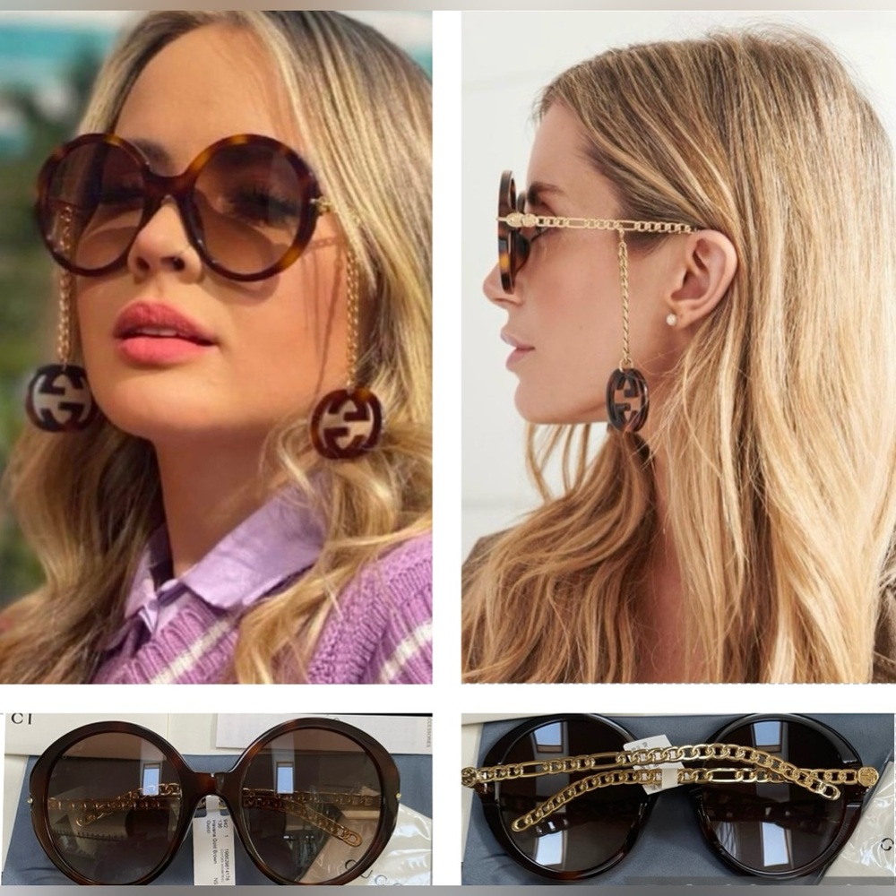GUCCI HAVANA ROUNDS FROM THE CHARMS COLLECTION WITH DETACHABLE CHARMS FOR DRAMA